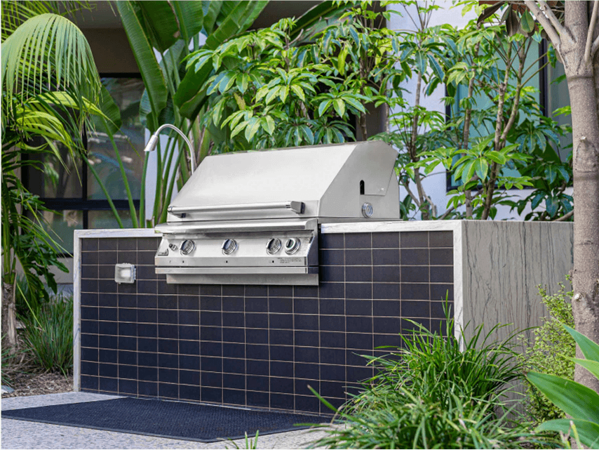 legacy 36" grill head in an outdoor island